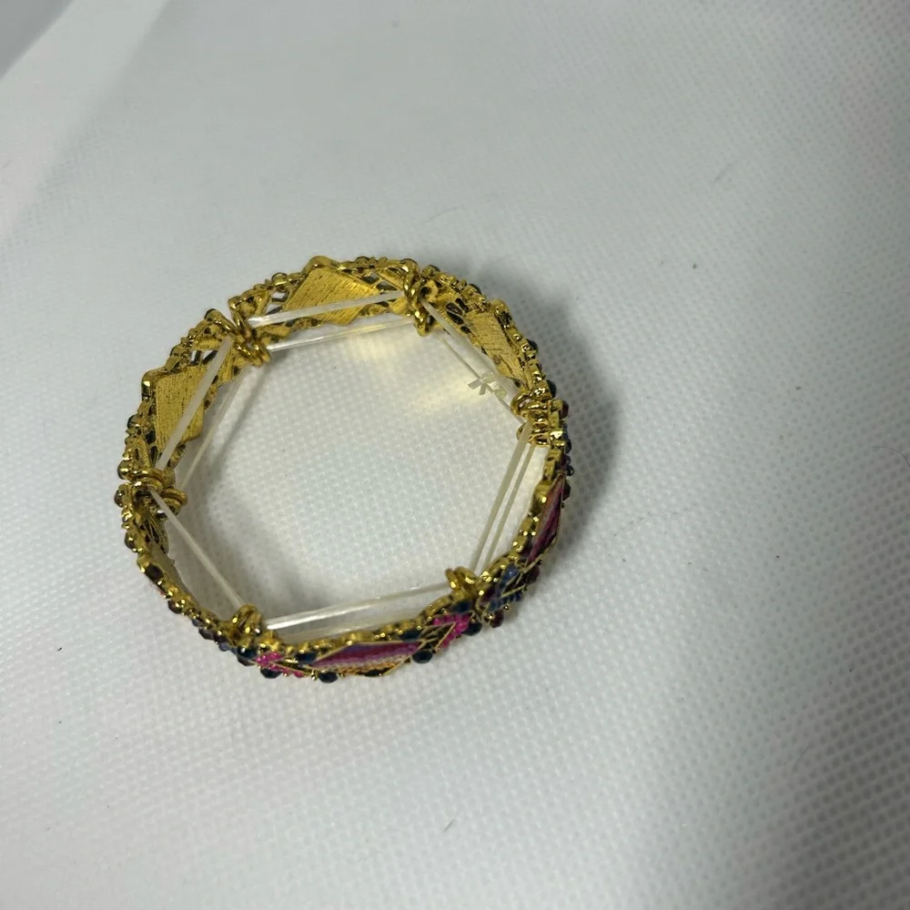 Girasol Multicolor Woven Beaded Bracelet - Gold Accents‎